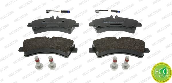 FERODO PREMIER ECO FRICTION FVR4429 Brake pad set incl. wear warning contact, with accessories