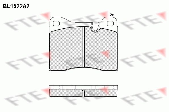 20437 FTE Height: 70,6mm, Width: 89,7mm, Thickness: 15mm Brake pads BL1522A2 buy