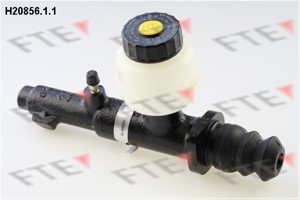 FTE H20856.1.1 Brake master cylinder Number of connectors: 1, Bore Ø: 9 mm, with protective cap/bellow, with brake fluid reservoir, Grey Cast Iron, M12x1