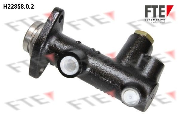 FTE H22858.0.2 Brake master cylinder Number of connectors: 2, Bore Ø: 9 mm, Piston Ø: 22,2 mm, Grey Cast Iron, M10x1