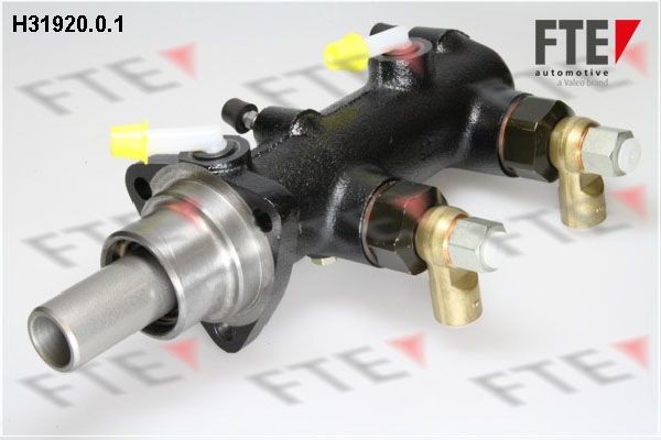 FTE H31920.0.1 Brake master cylinder Number of connectors: 4, Bore Ø: 9 mm, Piston Ø: 31,8 mm, with elbow fitting, Grey Cast Iron, 2 x M10x1