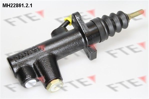 FTE MH22861.2.1 Brake master cylinder Number of connectors: 2, Bore Ø: 9 mm, Piston Ø: 22,2 mm, with elbow fitting, with protective cap/bellow, with piston rod, Grey Cast Iron, M14x1,5