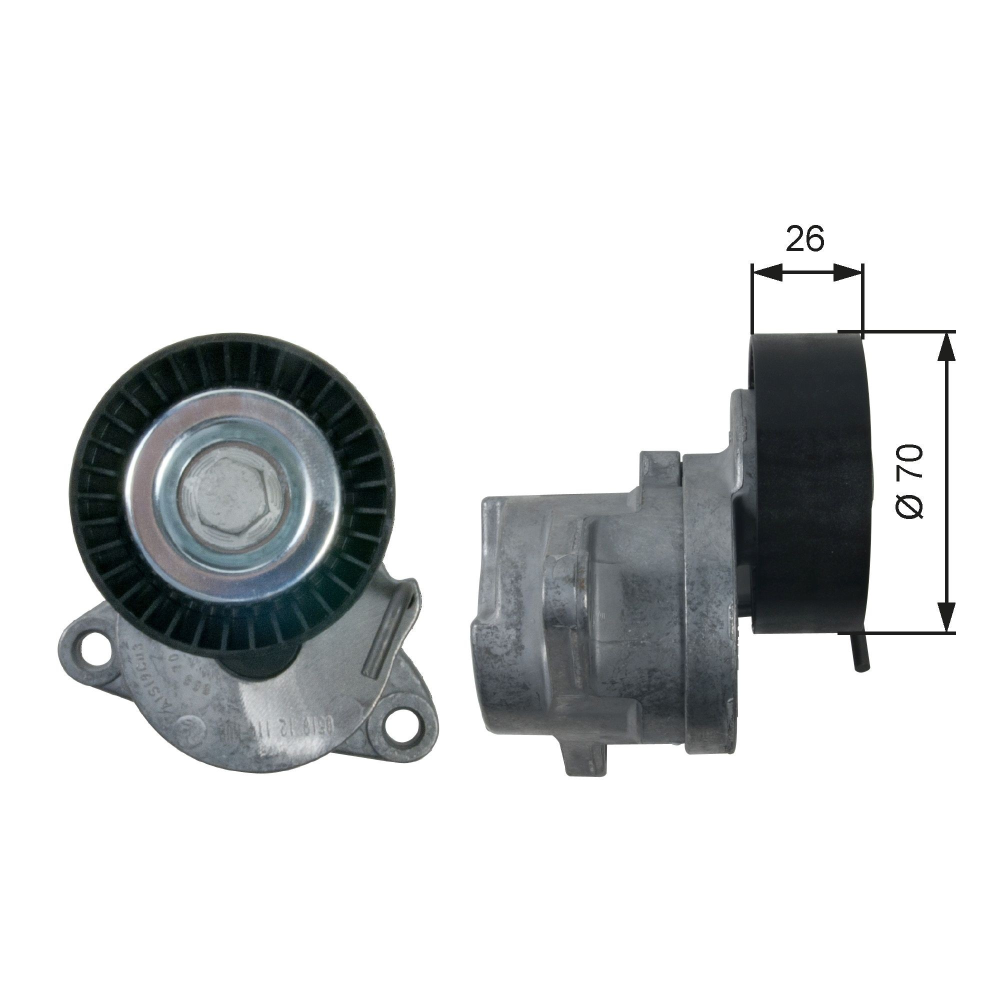 Great value for money - GATES Tensioner pulley T39164