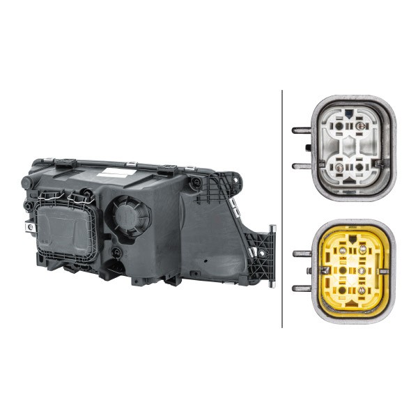 HELLA Left, H7/H7, PY21W, Halogen, 24V, with position light, with low beam, without daytime running light, with indicator, with high beam, for right-hand traffic, with bulbs Left-hand/Right-hand Traffic: for right-hand traffic, Vehicle Equipment: for vehicles without headlight levelling Front lights 1EH 354 987-011 buy