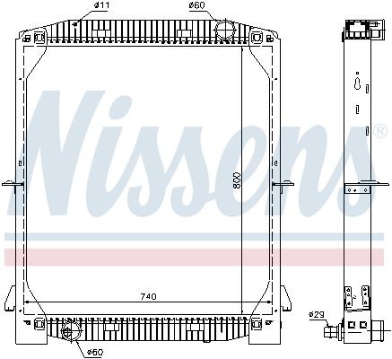 NISSENS 61973A Kühler, Motorkühlung für IVECO EuroTech MP LKW in Original Qualität