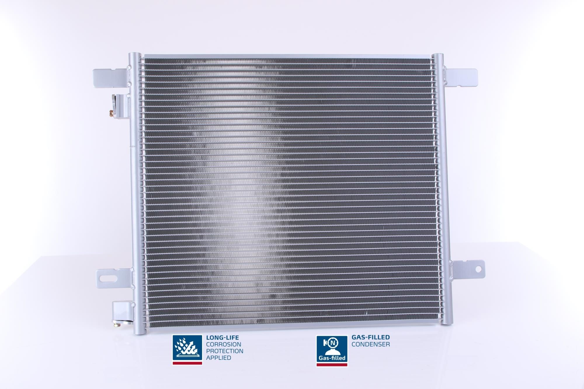 NISSENS 940060 Air conditioning condenser without dryer, Aluminium, 504mm, R 134a, R 1234yf