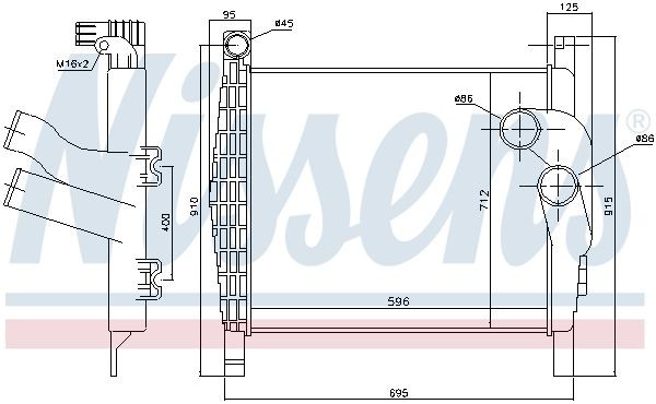 NISSENS 96970 Ladeluftkühler für MERCEDES-BENZ ATEGO LKW in Original Qualität