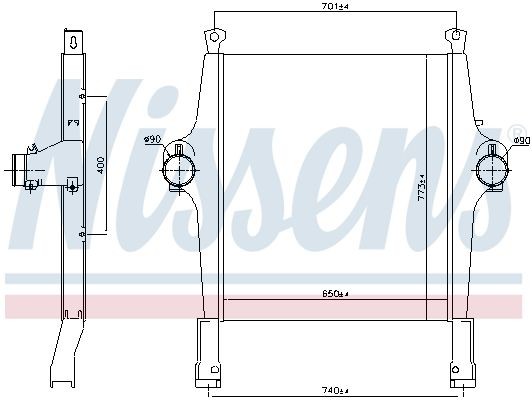 NISSENS 97046 Ladeluftkühler für IVECO Stralis LKW in Original Qualität