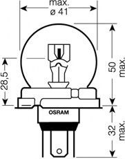 OSRAM | Glühlampe, Fernscheinwerfer 64203