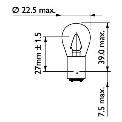 PHILIPS Bulb, stop light 13402CP