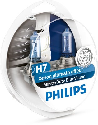 53277728 PHILIPS MasterDuty BlueVision H7 24V 70W PX26d, 4000K, Halogen High beam bulb 13972MDBVS2 buy