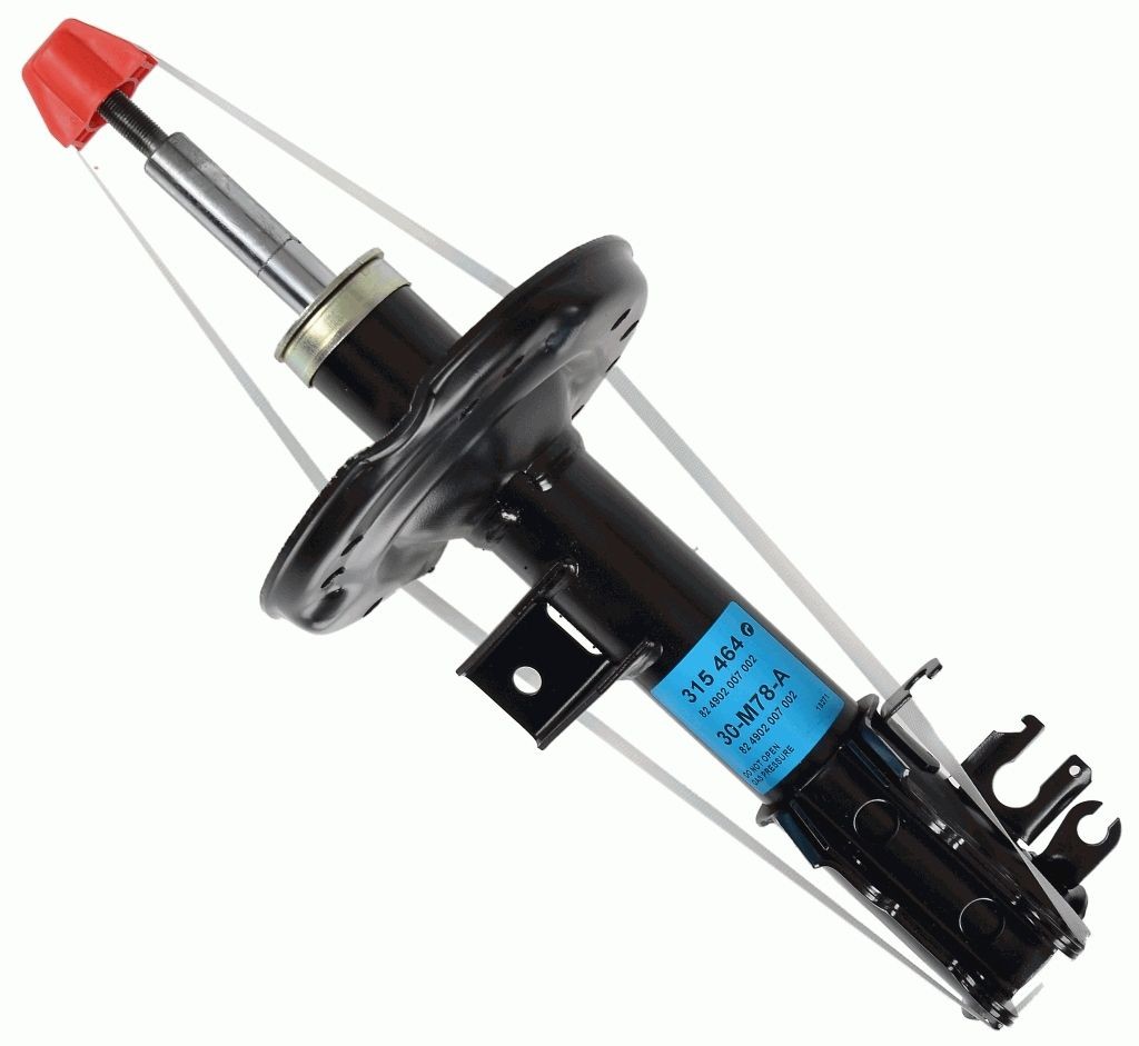 SACHS 315 464 Shock absorber Right, Gas Pressure, Twin-Tube, Suspension Strut, Top pin