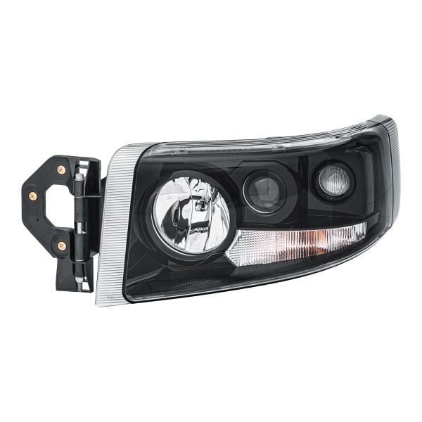 HELLA 1EL 011 899-291 Headlight Left, PY21W, W5W, H7/H1/H3, H7, H1, H3, Halogen, DE, 24V, with front fog light, with low beam, with indicator, with position light, for right-hand traffic, with bulbs