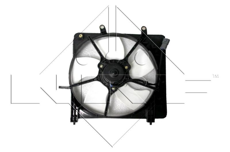 NRF 47487 Fan, radiator D1: 298 mm, 12V, 100W, with radiator fan shroud
