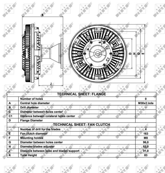 OEM-quality NRF 49051 Engine fan clutch