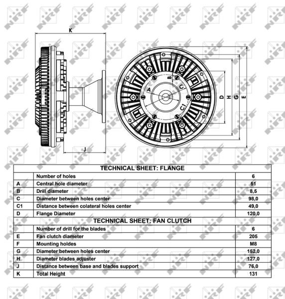 OEM-quality NRF 49052 Engine fan clutch