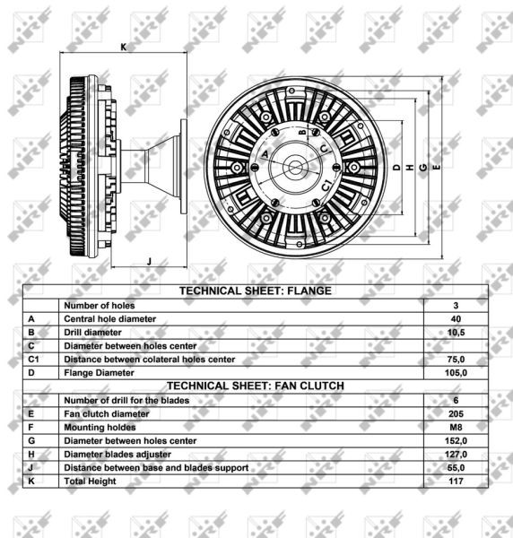 OEM-quality NRF 49056 Engine fan clutch
