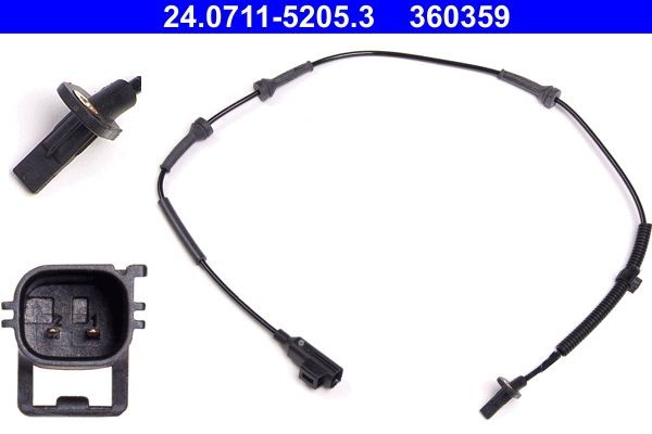 360359 ATE 880mm Length: 880mm Sensor, wheel speed 24.0711-5205.3 buy