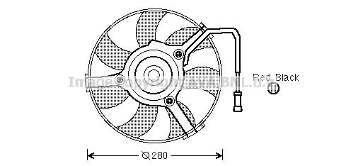 AD017F001 PRASCO AI7504 Fan, radiator 8D0959455Q