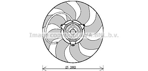 PRASCO AI7513 Fan, radiator D1: 380 mm, 320W