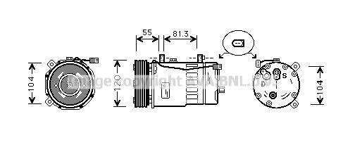 AIK003 PRASCO Kältemittel: R 134a, mit Magnetkupplung Riemenscheiben-Ø: 120mm Klimakompressor AIK003 günstig kaufen