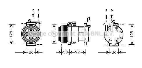 PRASCO ALAK009 Compressore clima SD7V16, PAG 46, R 134a Alfa Romeo 166 2000 di qualità originale