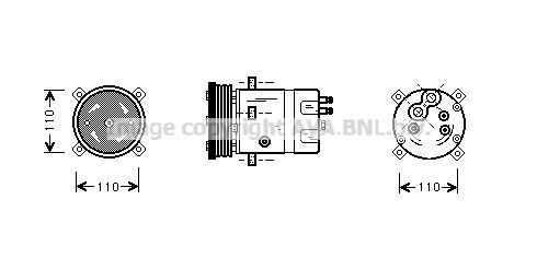 PRASCO ALK071 Klimakompressor für SCANIA L,P,G,R,S - series LKW in Original Qualität