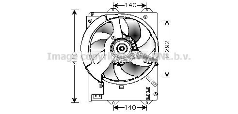 PRASCO AU7501 Fan, radiator PGF 101140