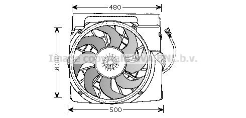 BW7511 PRASCO Cooling fan BMW D1: 382 mm, 230W
