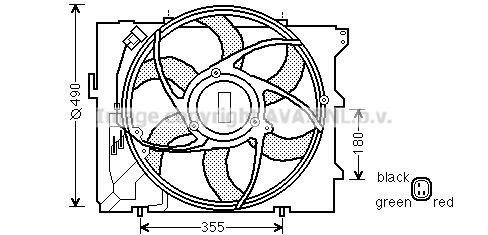 BMW X1 Fan, radiator PRASCO BW7523 cheap