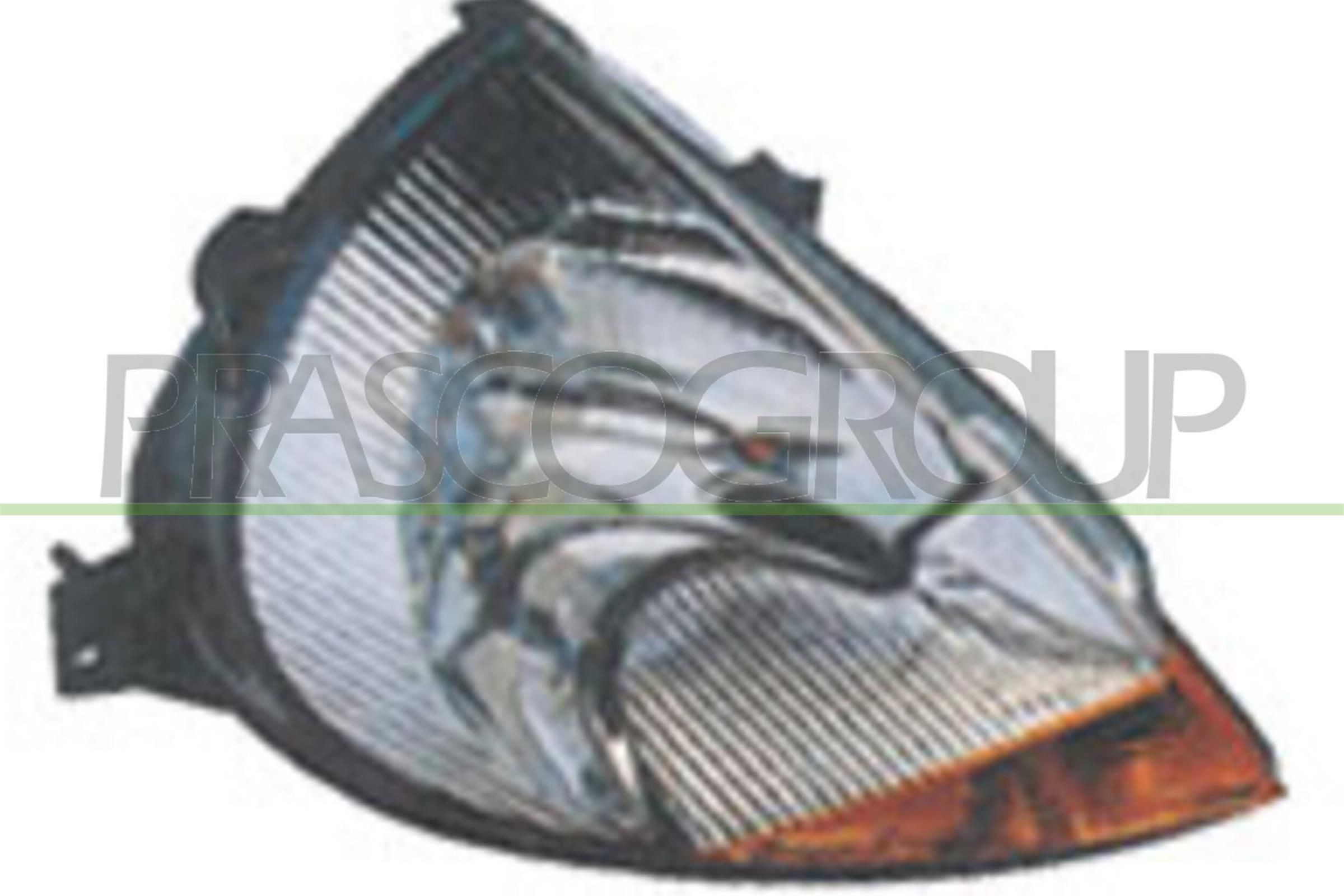 PRASCO FD0064903 Headlight Right, H1, H7, Orange, with indicator, for right-hand traffic, without motor for headlamp levelling