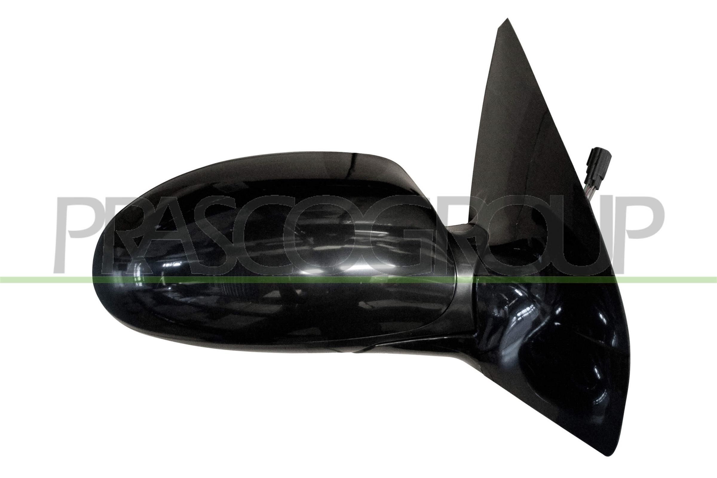 PRASCO FD4207313 Wing mirror Right, black, primed, Electric, Heatable, Internal Adjustment, Convex