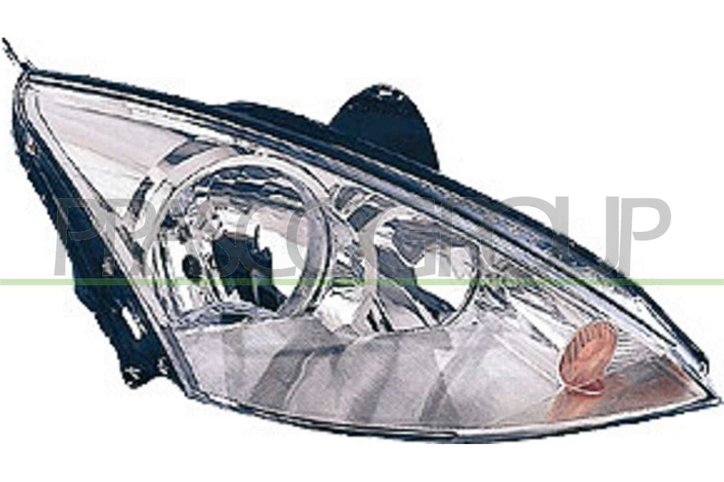 PRASCO FD4224903 Headlight Right, H1, H7/H1/H7, H7, yellow, with indicator, for right-hand traffic, with bulb holder, without motor for headlamp levelling