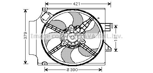 FD7513 PRASCO Cooling fan FORD D1: 390 mm, 210W