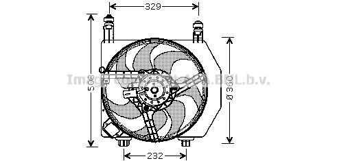 Ford MAVERICK Cooling fan 7455087 PRASCO FD7525 online buy