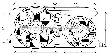 FD912F001 PRASCO FD7543 Fan, radiator 6C118C607BC