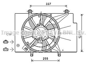 FD344F004 PRASCO D1: 345 mm, 380W, with radiator fan shroud Cooling Fan FD7559 buy