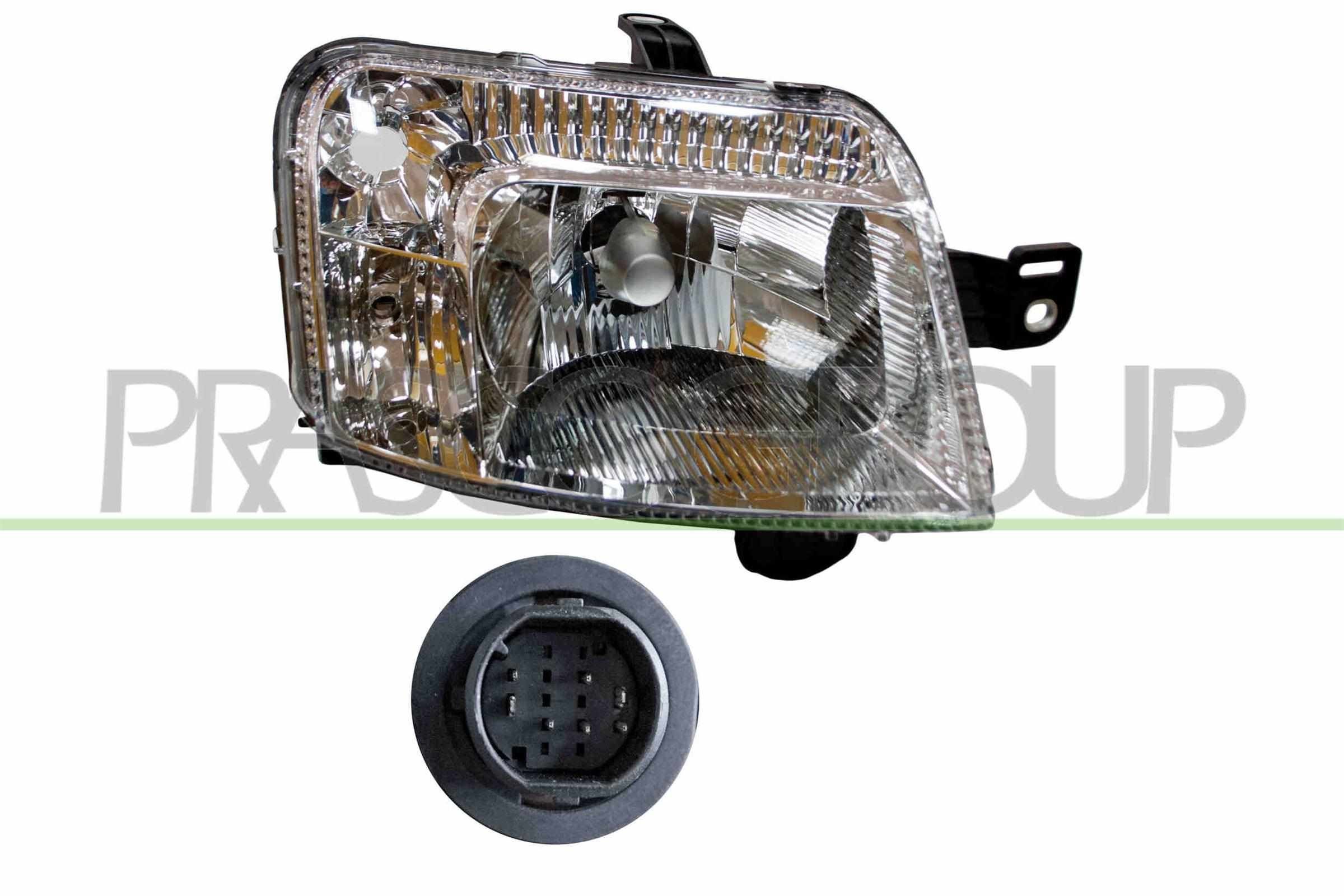 PRASCO FT1224823 Headlight Right, H4, yellow, with indicator, for right-hand traffic, with electric motor, with motor for headlamp levelling