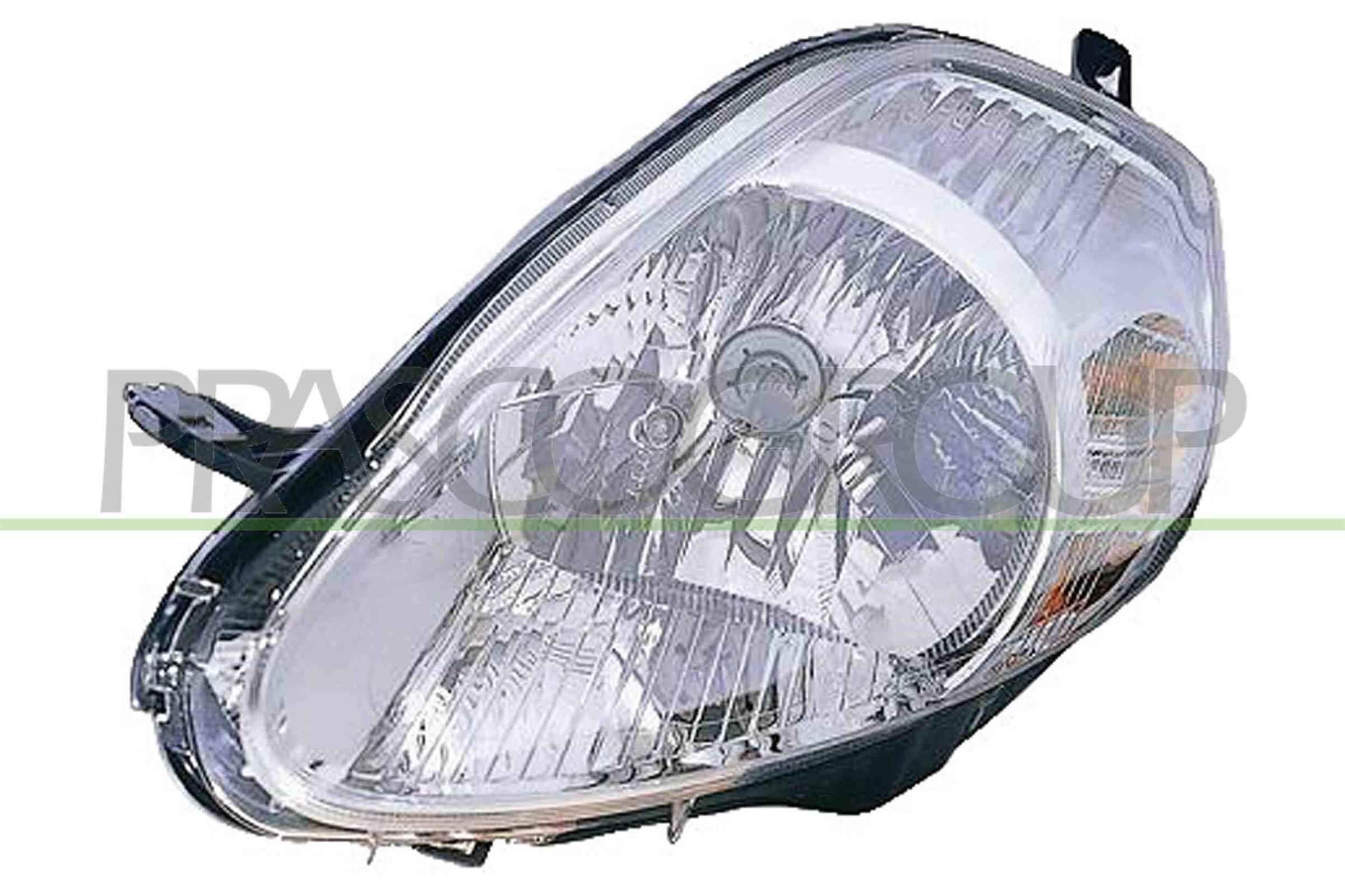 PRASCO FT3424804 Headlight Left, H4, yellow, for right-hand traffic, with electric motor, with motor for headlamp levelling