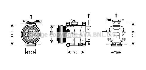 FTK062 PRASCO Klimakompressor SCANIA L,P,G,R,S - series