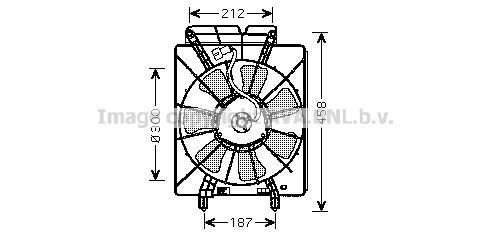 PRASCO HD7533 Fan, radiator 38615PNB003
