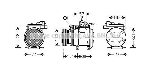 PRASCO KAK146 Air conditioning compressor 97701-2E500
