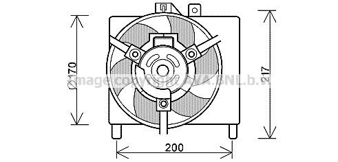 ME302F002 PRASCO MC7503 Fan, radiator 0003127V007