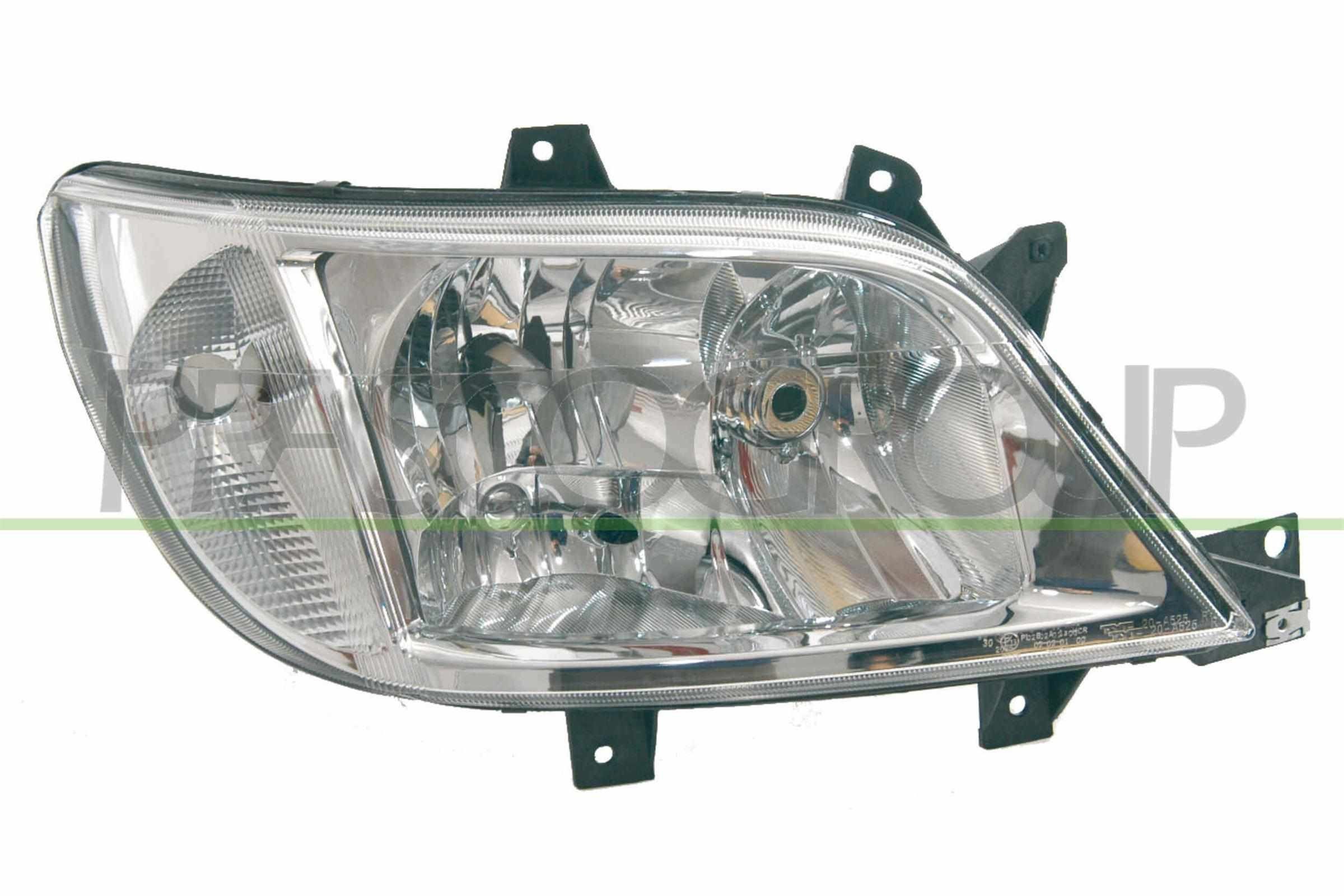 PRASCO ME9174903 Headlight Right, H3, H7, Crystal clear, Crystal clear, with indicator, without front fog light, for right-hand traffic, with bulb holder, without motor for headlamp levelling