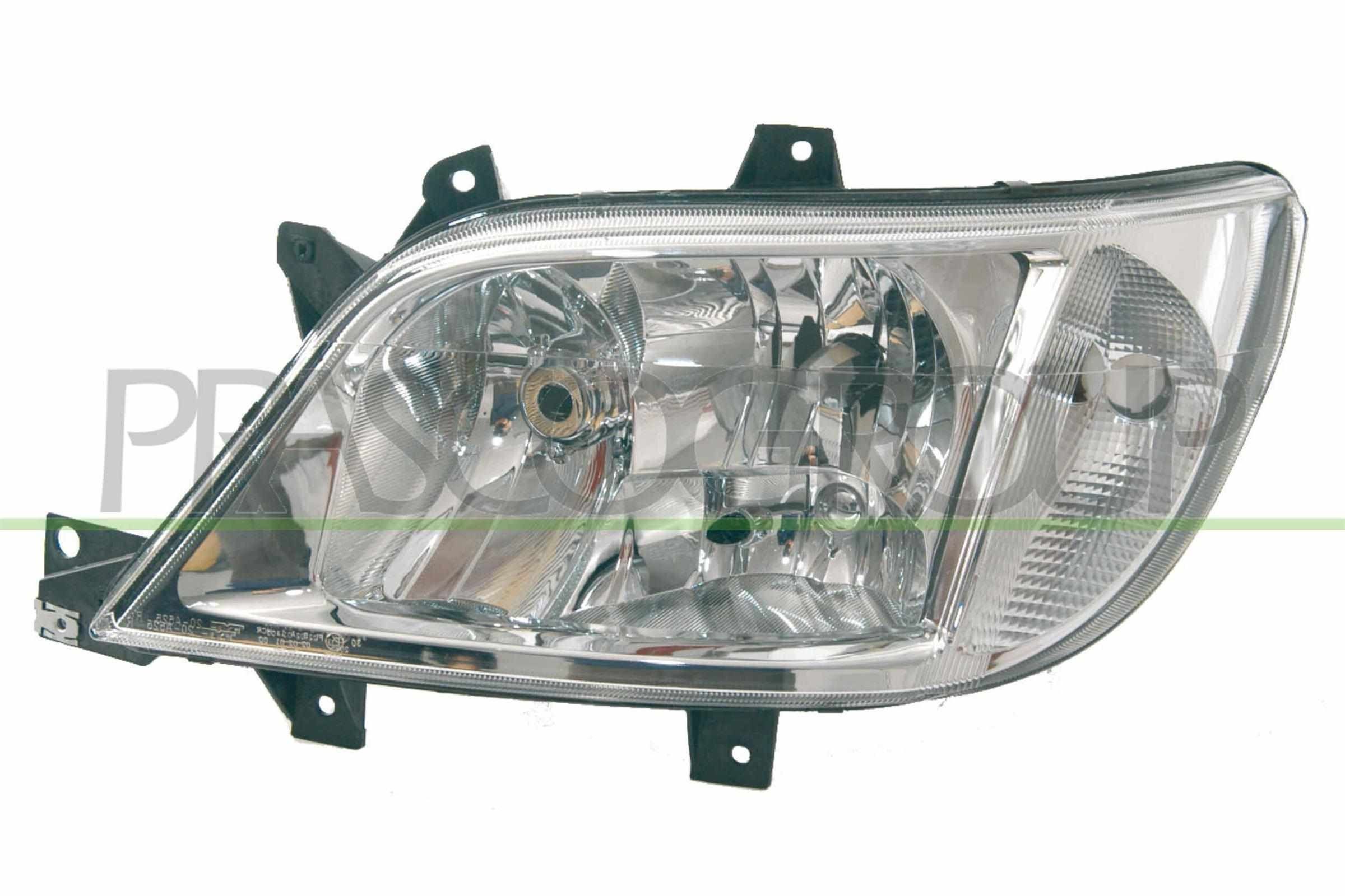 PRASCO ME9174904 Headlight Left, H3, H7, Crystal clear, Crystal clear, with indicator, without front fog light, for right-hand traffic, with bulb holder, without motor for headlamp levelling
