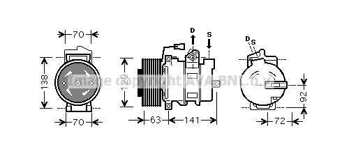 PRASCO MEAK239 Bearing, compressor shaft A 541 230 12 11