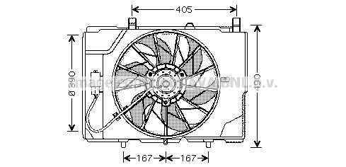 ME025F001 PRASCO MS7501 Fan, radiator 202 505 35 55