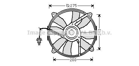 PRASCO Cooling fan MERCEDES-BENZ C-Class T-modell (S202) new MS7520