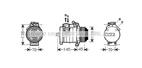 Klimakompressor für Mercedes Benz Sprinter 907 2.0 CDI OM654.920  A0008304500