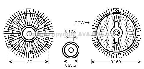 PRASCO MSC418 Fan clutch A1032000622
